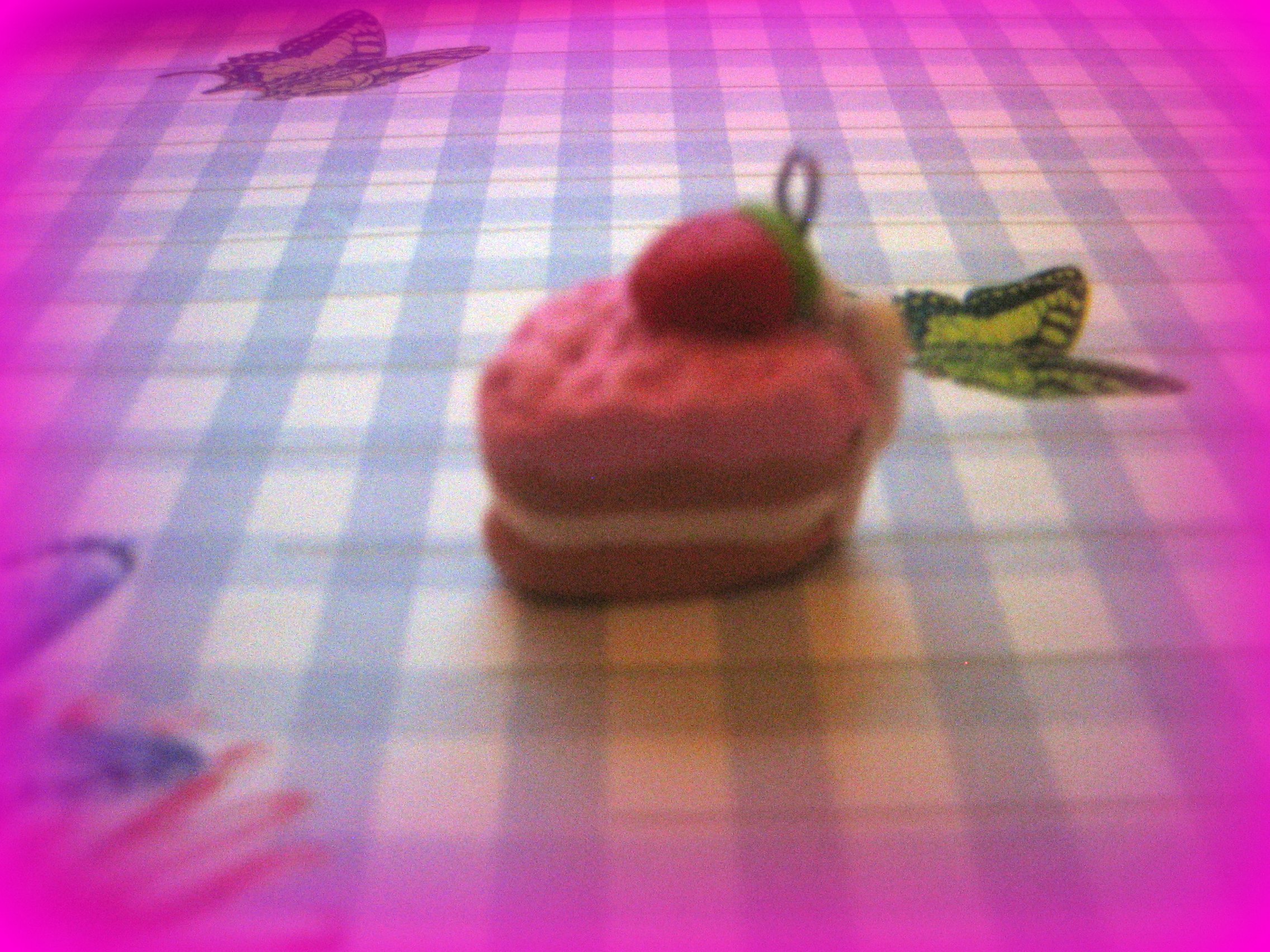 Strawberry cake charm